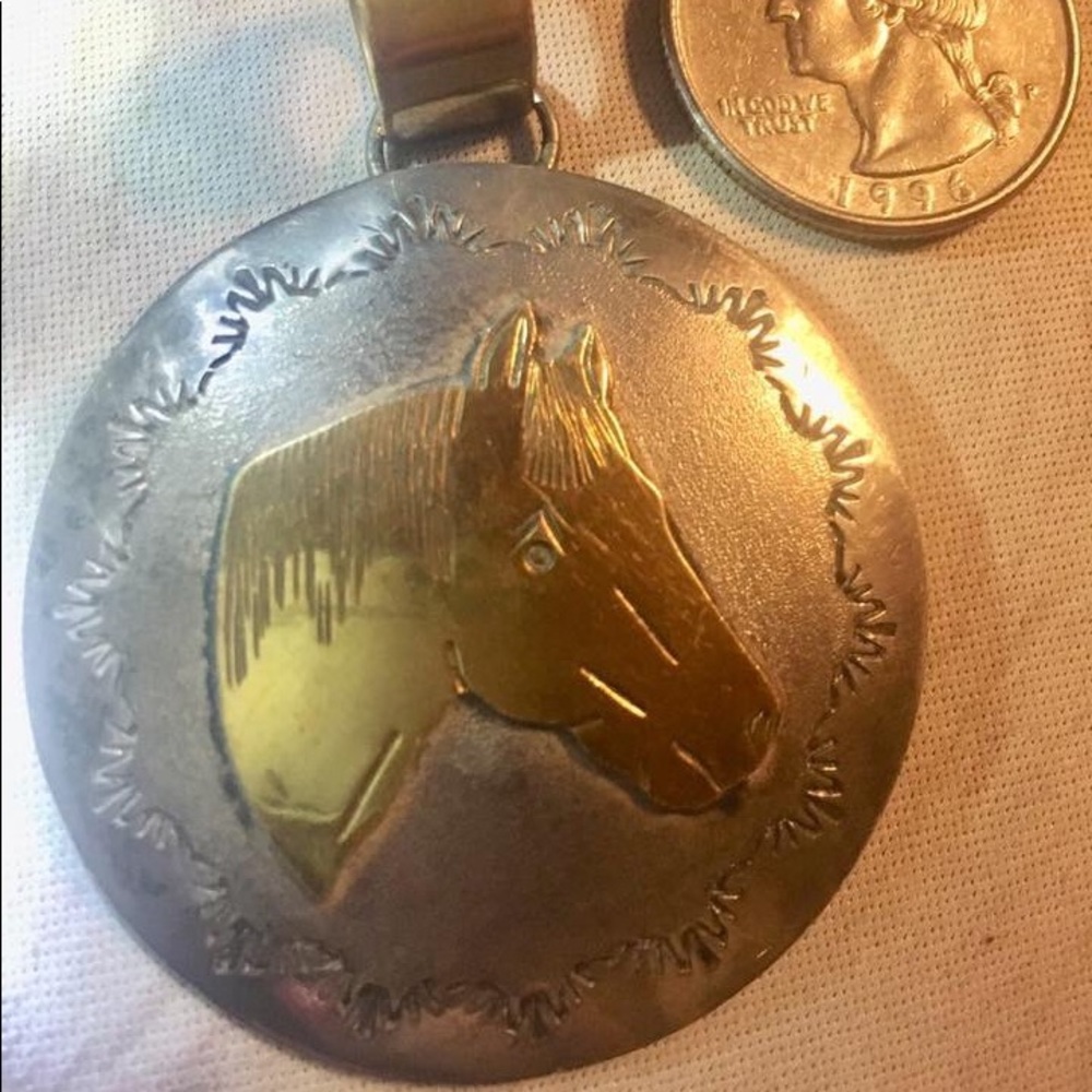 Thomas Singer Navajo Sterling 12K Gold Pendant.